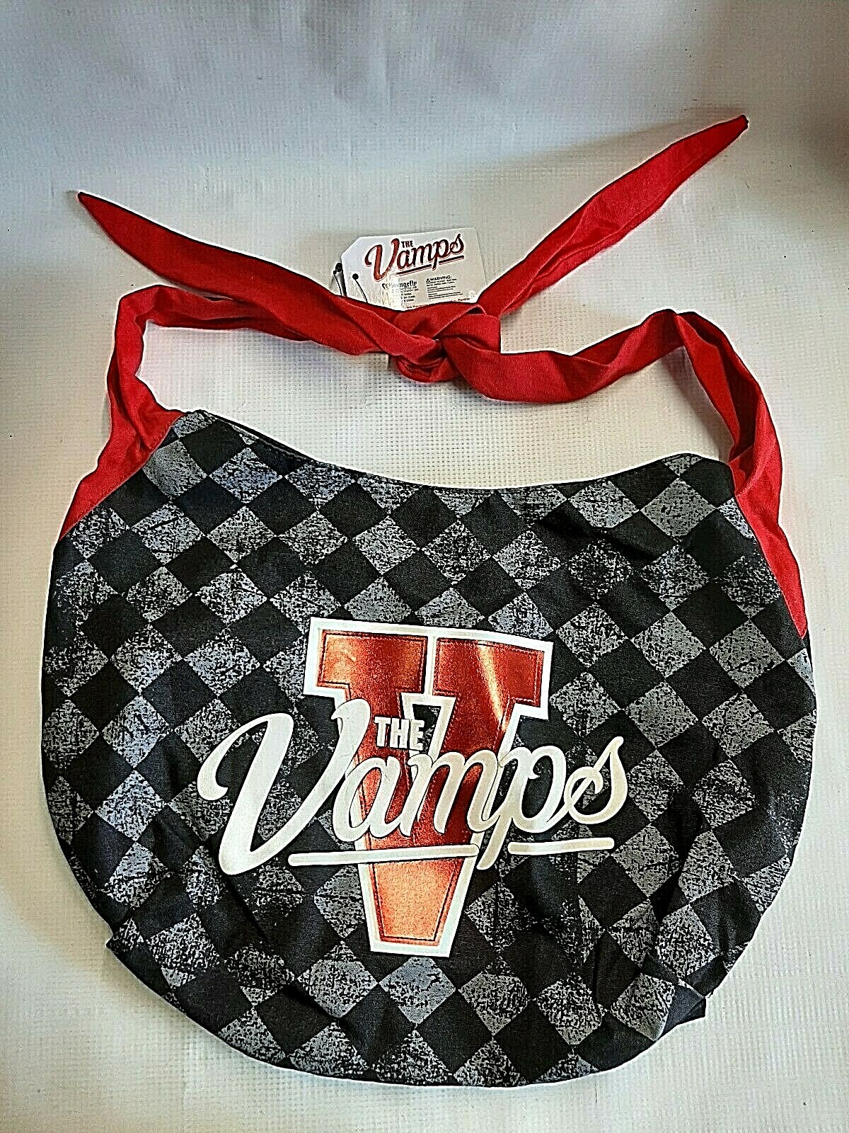 The Vamps Girl Shoulder Bag Purse Tote w/Big Red V & White Letters