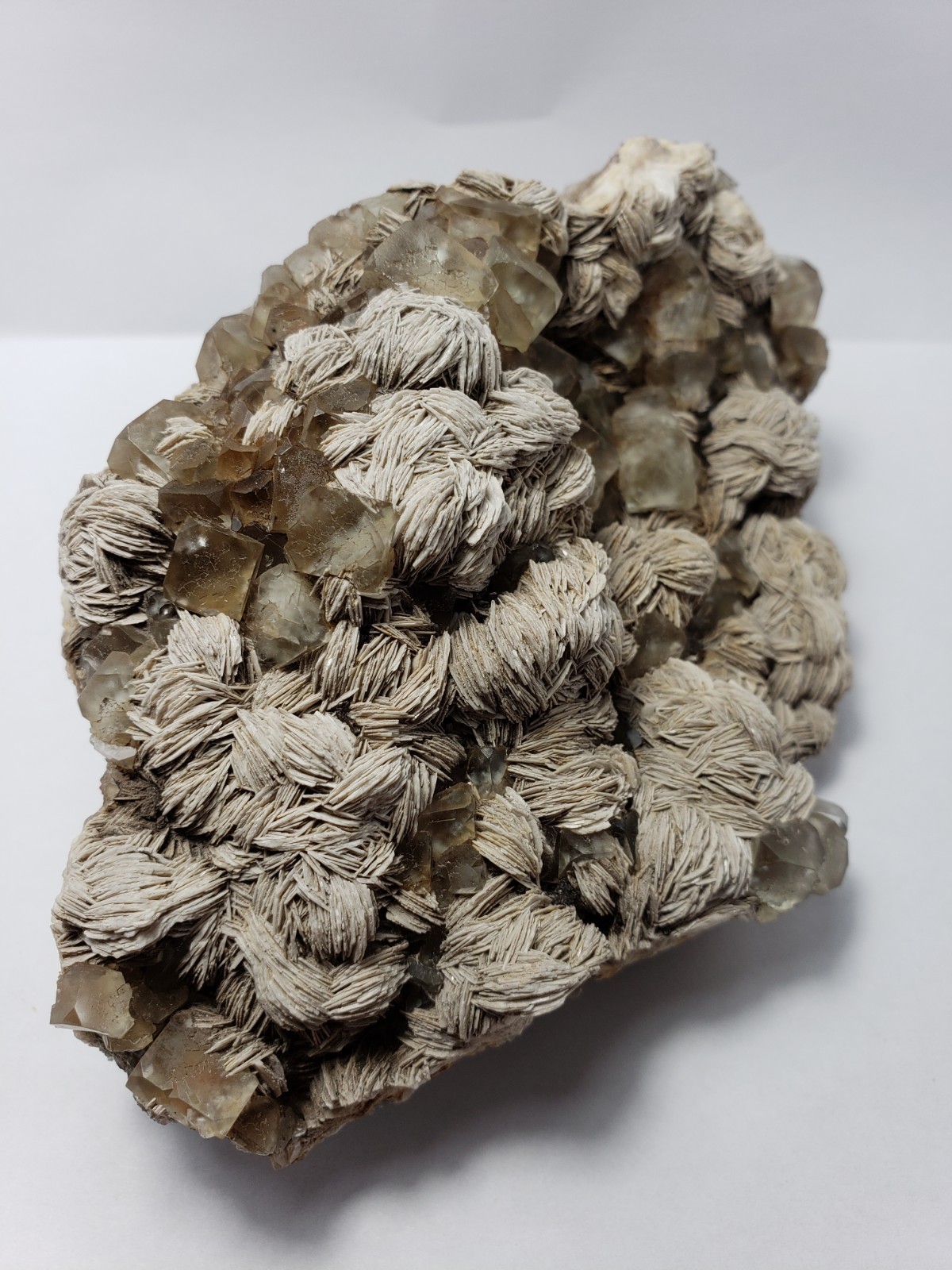 656g NEW Find Green Fluorite/Barite Crystal Mineral Specimen Ontario,Canada