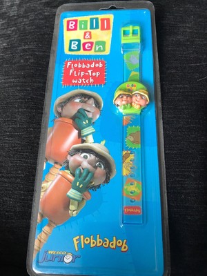 New RARE Wesco Bill & Ben Flobbadob Flip-Top Watch 