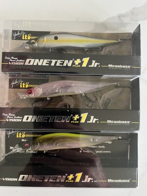 New Megabass Vision 110 +1 Plus 1 Junior Jerkbait Oneten USA Lot Of 3 Baits