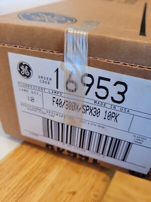 GE 16953 BOX OF 10 BIAX F40/30BX/SPX30 FLUORESCENT SINGLE TUBE 4 PIN BASE BULB 