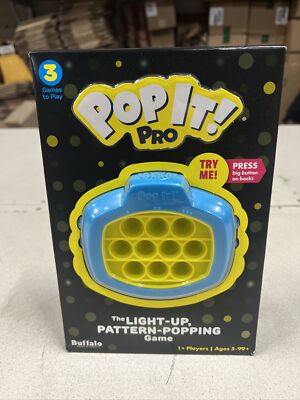 Buffalo Games Pop It! Pro Light-Up Fidget Toy