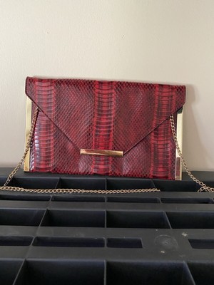 madison west purse wallet Red Snake Skin