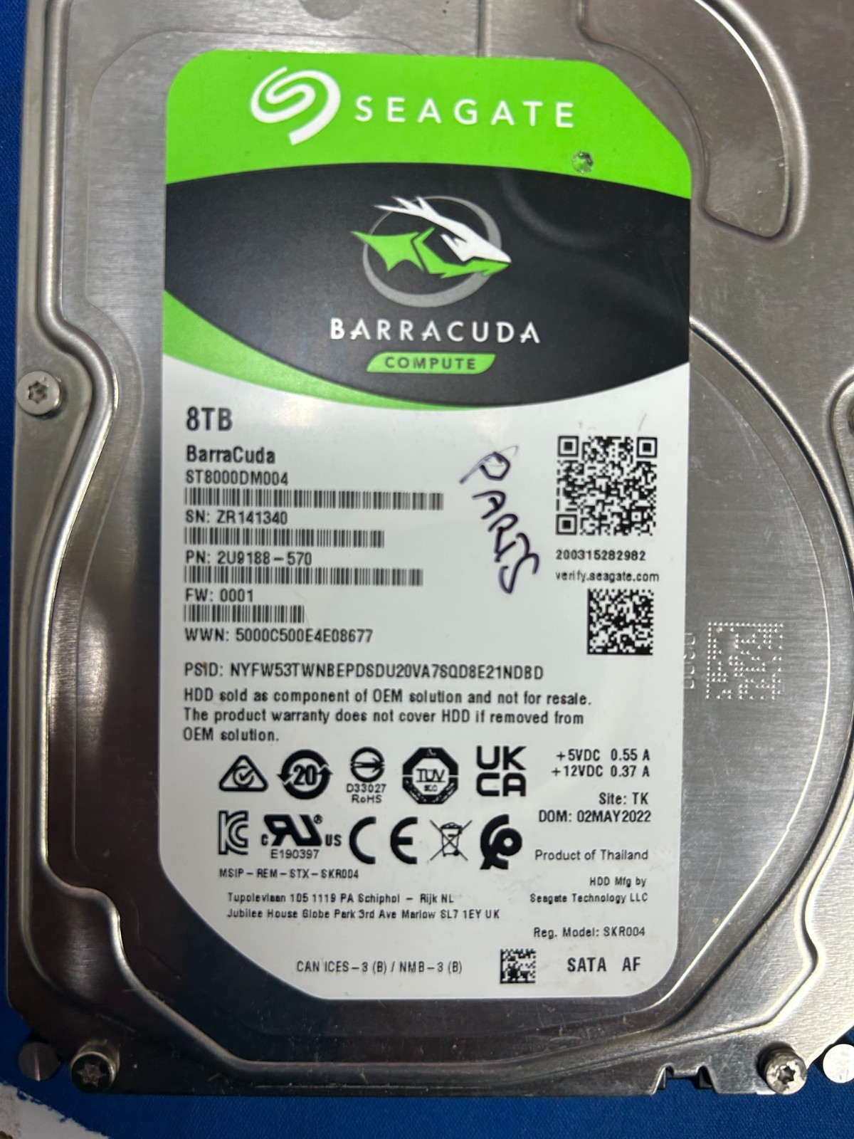 3.5インチ/ ハードディスク/ Seagate BarraCuda/ 1TB×8台セット