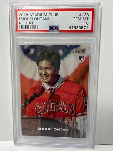 2018 Stadium Club Shohei Ohtani at Podium RC PSA 10 Angels