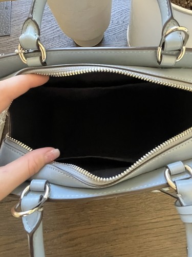 Coach Baby Blue Leather Cute Purse Bag Medium