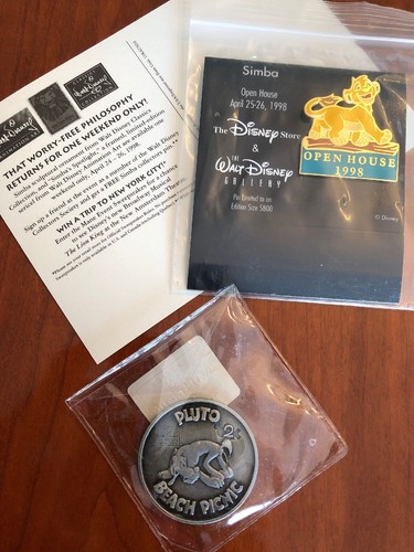 Disney Collector Society Members Only - Pin, Coin, Motion Card, Book Mark,