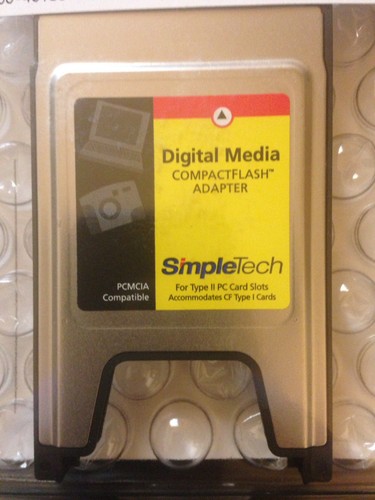 SimpleTech Digital Media Compact Flash Adapter For Type 2 PC Card Slots