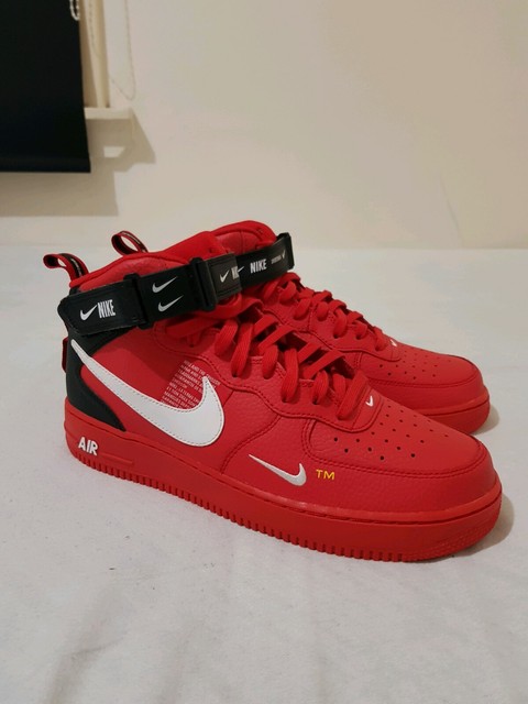 air force 1 mid utility university red