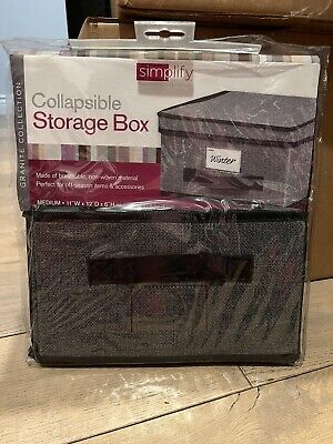 Simplify Granite Collection Collapsible Storage Box 11  X 12  X 6  Style# 25420