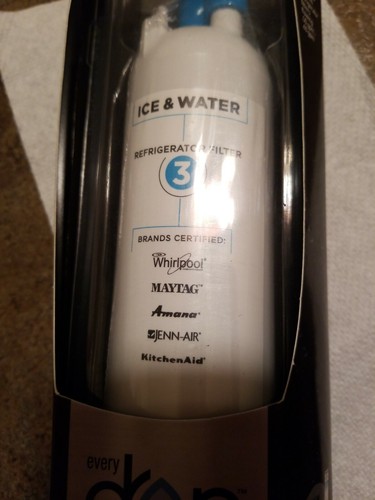 Whirlpool EveryDrop EDR3RXD1 Refrigerator Water Filter #3- White. 3 unit lot