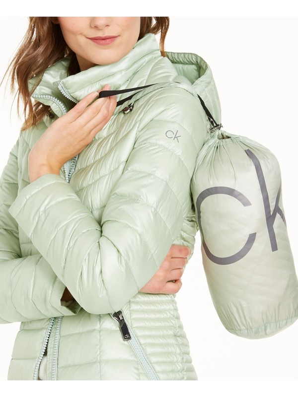 CALVIN KLEIN Womens Green Pocketed 