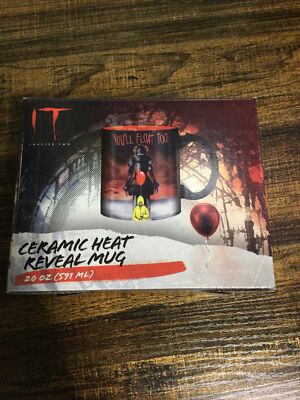 Warner Bros. Ceramic heat Reveal 20oz It Pennywise You'll Float Too Coffee Mug
