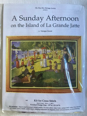 A SUNDAY AFTERNOON ON THE ISLAND OF LA GRANDE JATTE COUNTED CROSS STITCH KIT