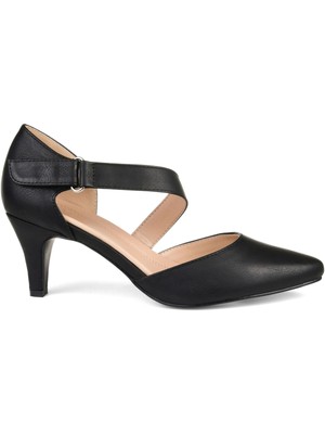 

JOURNEE COLLECTION Женские темно-синие туфли-лодочки с ремешком на спинке Tillis Toe Kitten Heel Pumps, Navy, TILLIS-PUMP