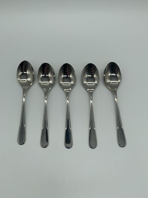 WMF Bamberg 5 Kaffeelöffel Cromargan Teelöffel Dessertöffel 5 Personen guter Zus
