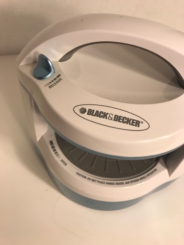BLACK & DECKER LIDS OFF MODEL JW250 ELECTRIC JAR OPENER WHITE TEAL