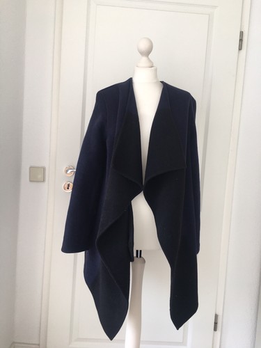 CLOSED Phoenix Wollmantel/Cardigan ungefüttert Dunkelblau Übergang Gr.M, NP299€ 