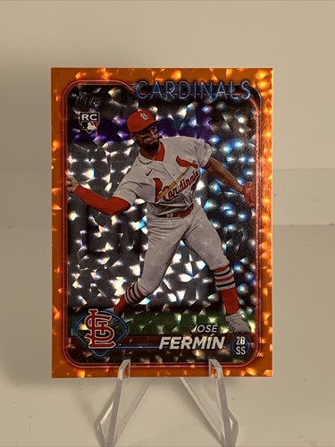 ⭐️ kevin⭐️ Topps 2024 Series 1 Jose Fermin RC #305 Orange Crackle Foils
