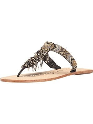 

SAM EDELMAN Женские черные кожаные сандалии-слипоны Anella с бахромой и носком, Черный, E9104S2
