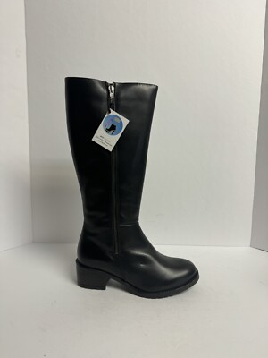 Eric Michael Womens Lauren Knee High Boot Black EU37 M US6.5-7