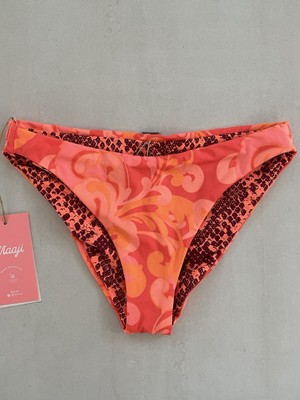 Maaji Swim Women S Bikini Bottom Floral Geometric Print Swimwear Reversible NWT