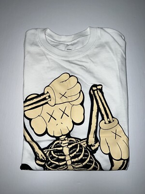 Kaws Skeleton New Fiction Graphic T-shirt