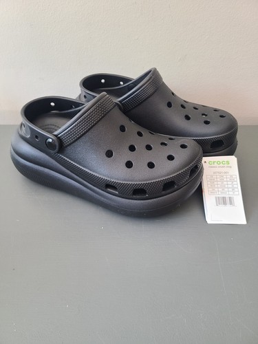 ★CROCS★ Crush Clog Black 207521001 207521-001 Crocs Classic Crush Clog Black Black 207521-001 Unisex Size