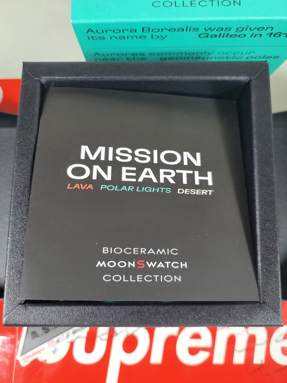 Pre-owned Omega Swatch X  Moonswatch Mission On Earth Polar Lights Receipt & Warranty Card