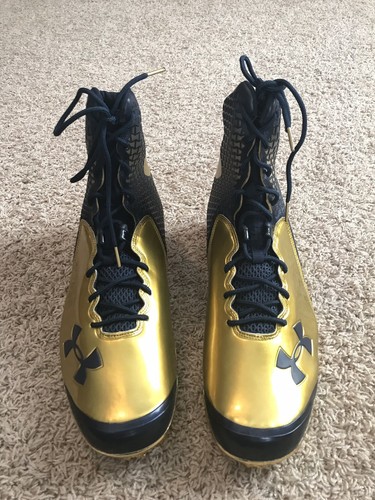 Notre Dame Irish Football Under Armour Team Issued 2014 Cleats New Size 13.5 ND