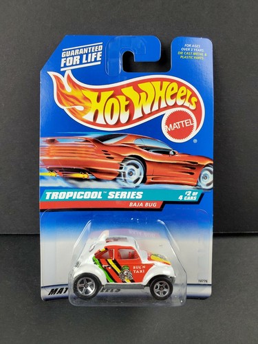 1998 Hot Wheels Volkswagen Baja Bug White #694 Tropicool 2/4