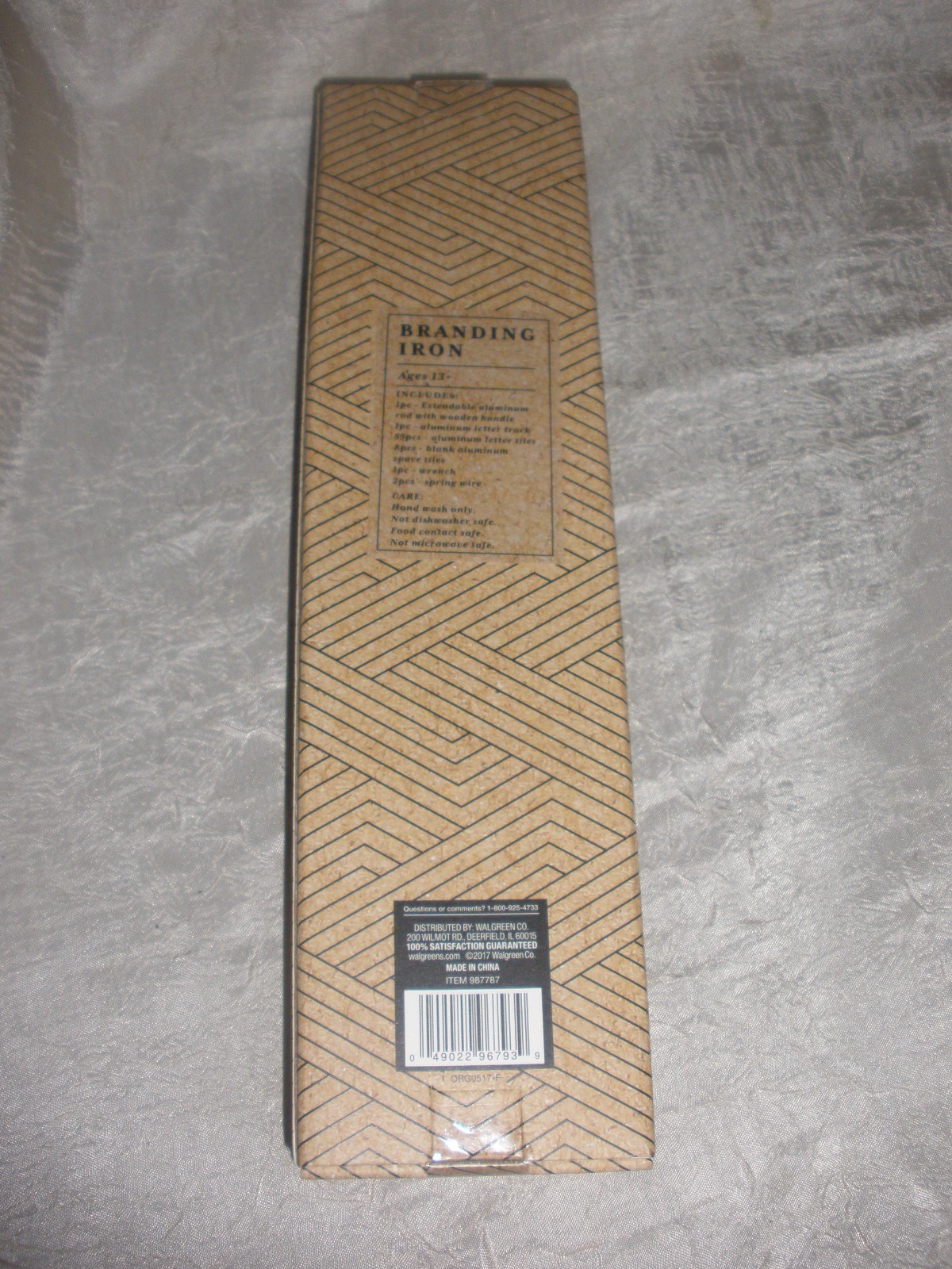 Crafted Imports BBQ Branding Iron with removable letters,Silver ,Sealed