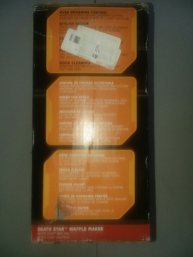 Star Wars Death Star Stainless Steel Electric Kitchen Waffle Pancake Iron Maker