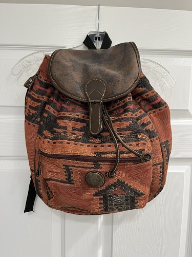 Aztec Tribal Woven Backpack Satchel Western Boho