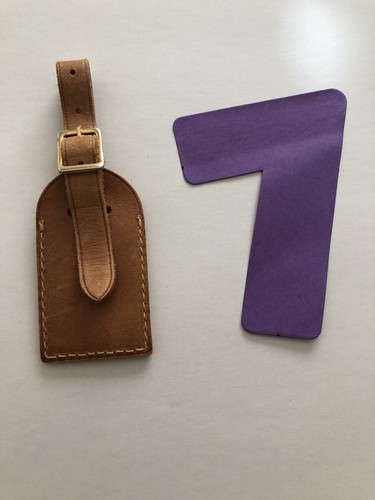Louis Vuitton Leather Luggage Tag Authentic (1)