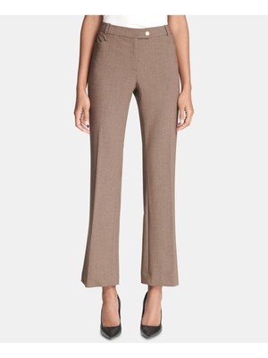 

CALVIN KLEIN Женские бежевые прямые брюки с карманами на молнии Petites, Бежевый, CPE3036H