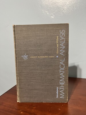 Introductory Mathematical Analysis Hardcover 1958 Edgar Eaves Robert Wilson Book