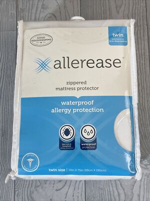 Allerease Waterproof Allergy Protection Zippered Mattress Protector Cover Twin