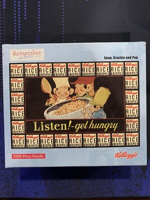 Vintage ''Remember When...'' Snap Crackle Pop Kellogs 1000 Piece Puzzle