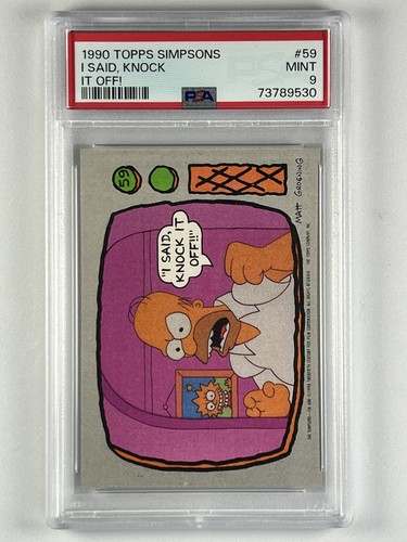 1990 Topps The Simpsons #59 PSA 9-I Said Knock It Off-PSA 9