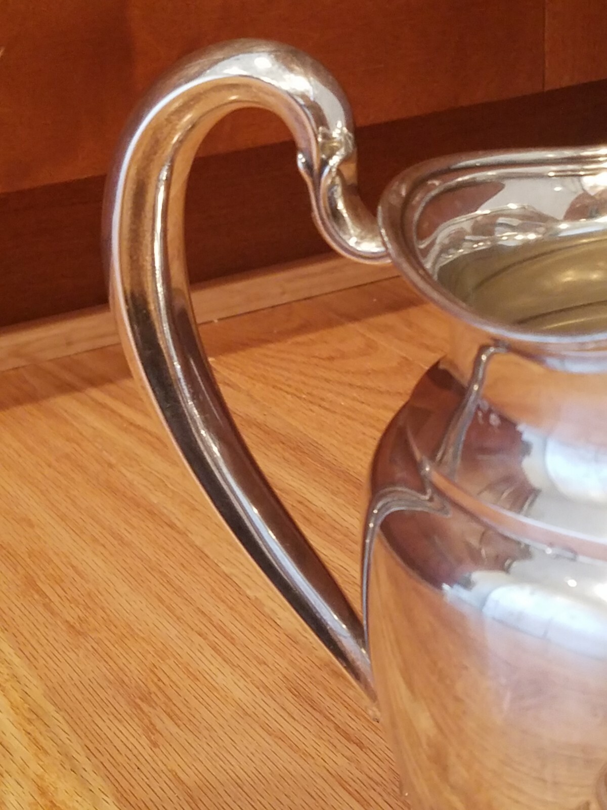 VINTAGE INTERNATIONAL STERLING SILVER E97 WATER PITCHER 4.5 PINT w/ initial 