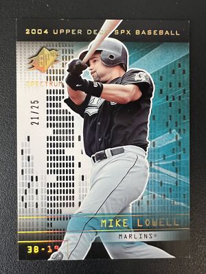Mike Lowell 2004 Upper Deck SPx #17 Gold Spectrum /25 Marlins