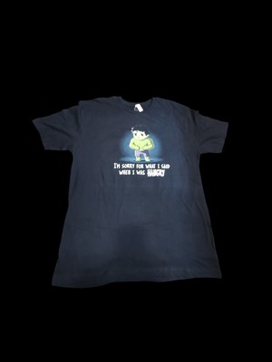 Marvel Shirt Womens XL Black Hulk I'm Sorry For What I Said When I Was Hangry