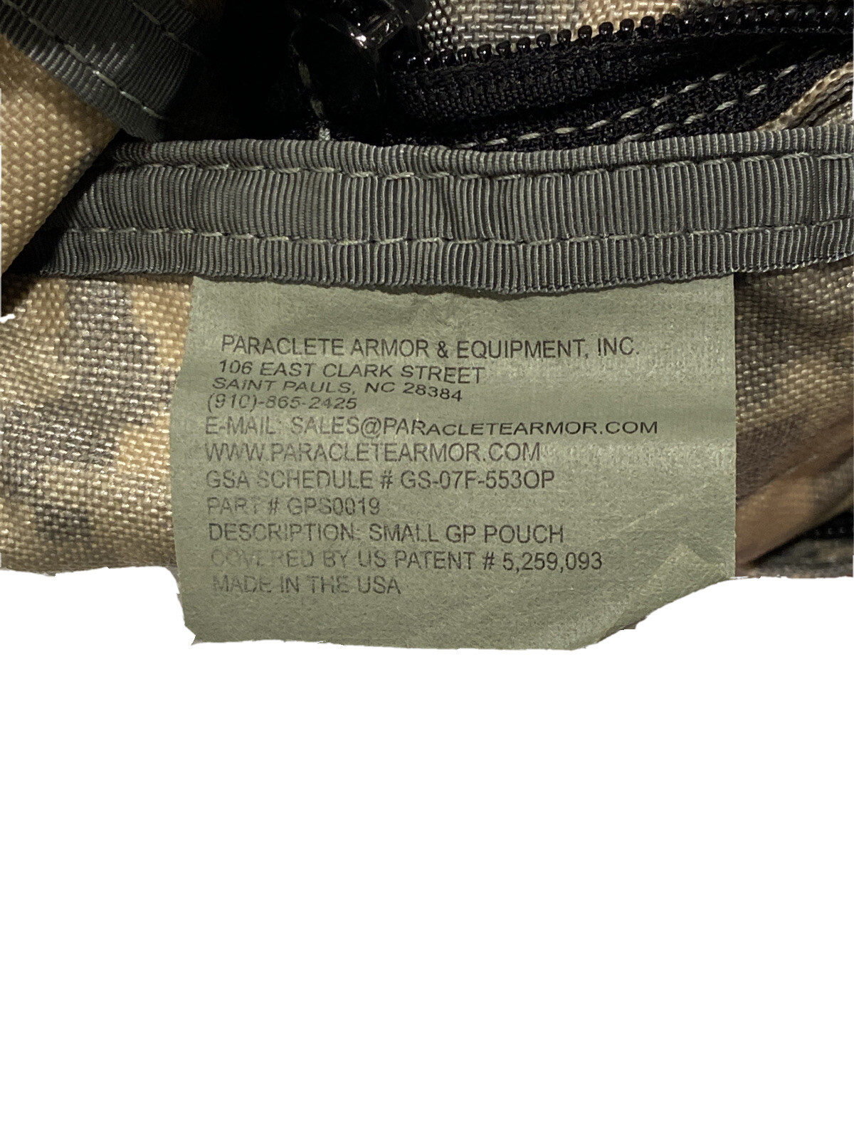Genuine US Military Issue *** Pre-MSA Paraclete Small GP Pouch *** VGC
