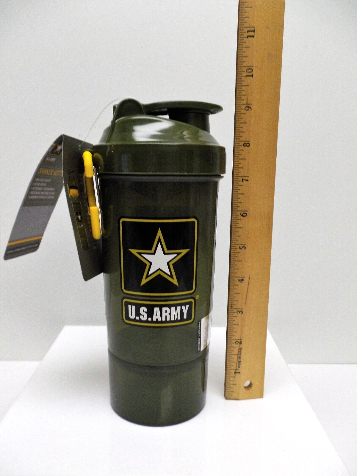 U.S. Army Green SmartShake Shaker Bottle 2Go 27 Ounce water protein shakes New