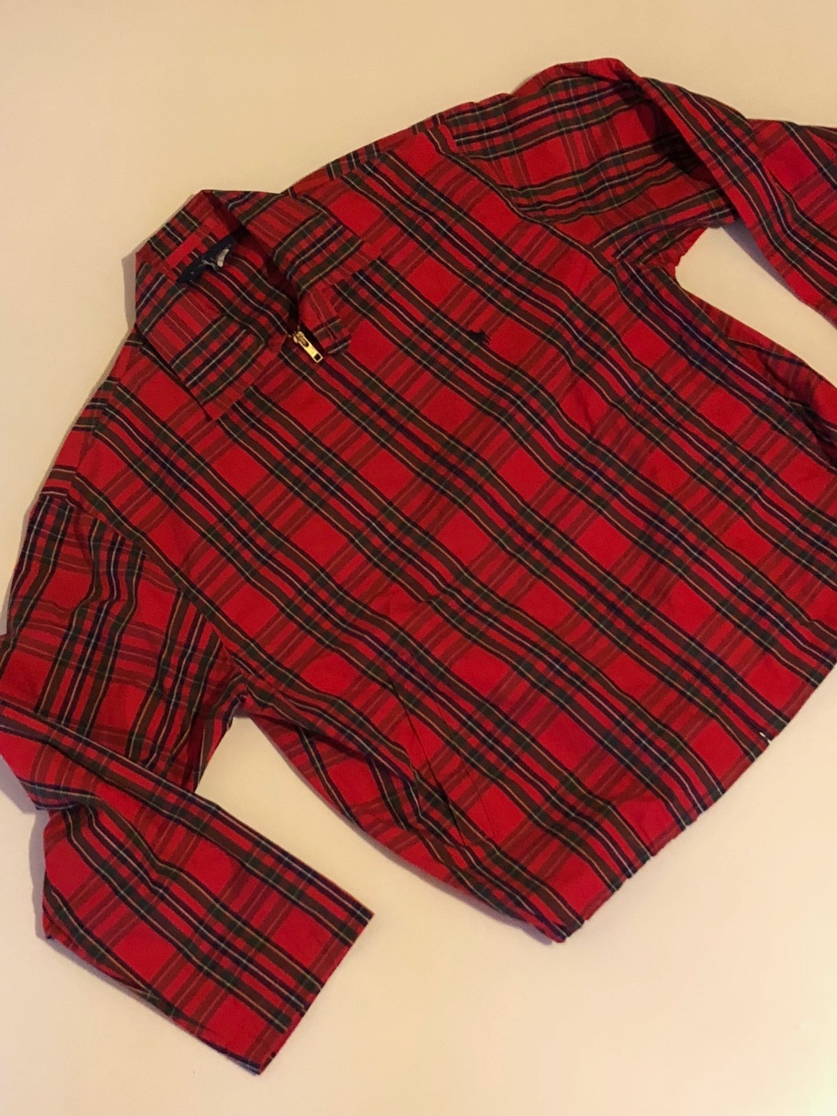 vintage 90s polo Ralph Lauren Plaid Jacket size small 100