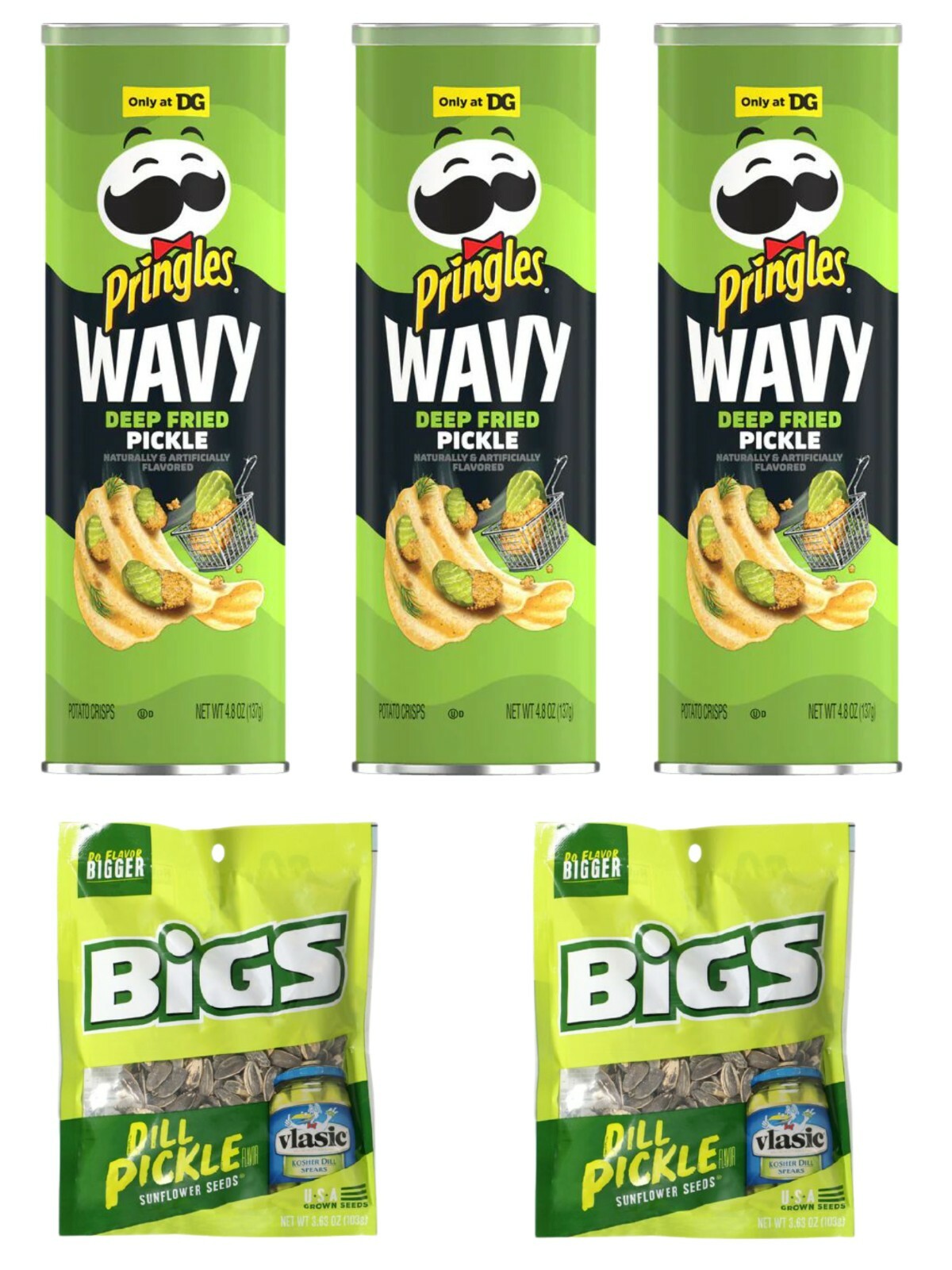 Купить Чипсы Limited Edition Pringles Wavy Deep Fried Pickle Potato