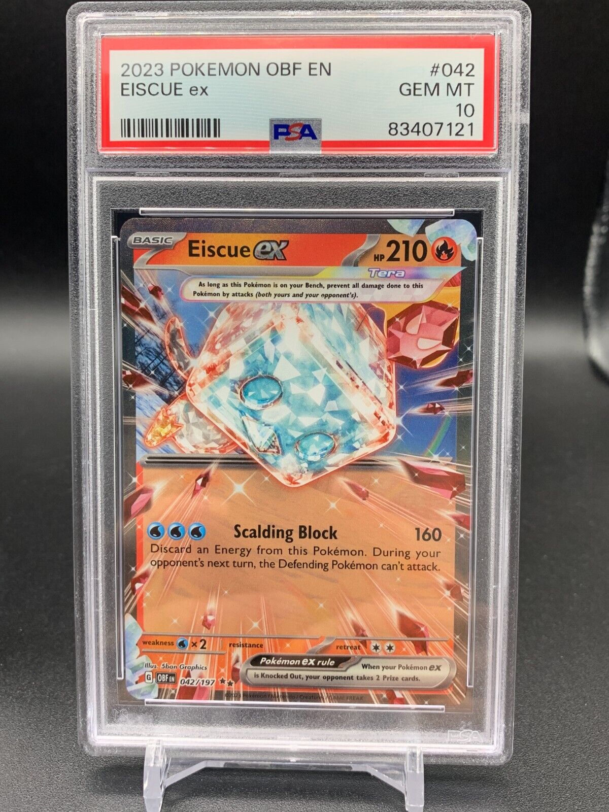 PSA 10 Gem Mint Pokemon Obsidian Flames Eiscue EX 042/197 | eBay