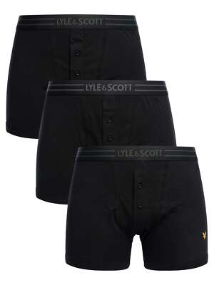 Мужские плавки Lyle & Scott Lewis с 3-мя пуговицами, черные