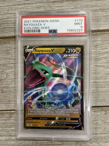 Graded PSA 9 2021 Pokemon Swsh - Rayquaza V - Evolving Skies Graded PSA 9 2021 Pokemon Swsh - Rayquaza V - Evolving Skies
